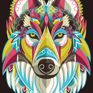 Colourful  Wolf