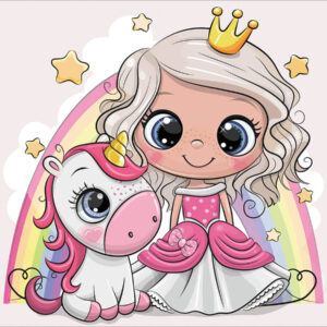 Little Princess with a Unicorn