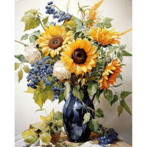 Golden sunflowers bouquet