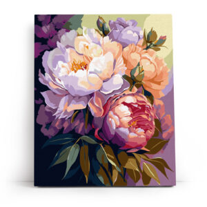 Blossoming peonies
