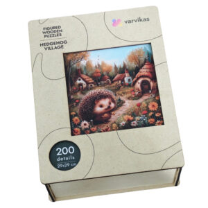 Wooden puzzles "Hedgehog Village" (200pcs)